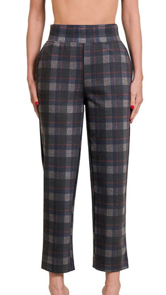 Plaid Pant Blk