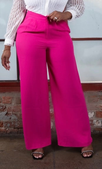 Hot Pink Wide Leg Pants