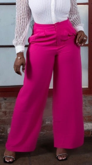 Hot Pink Wide Leg Pants