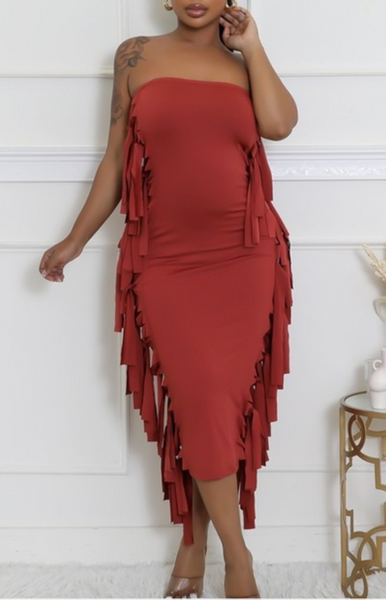 Skirt/Tube Dress W/Fringe