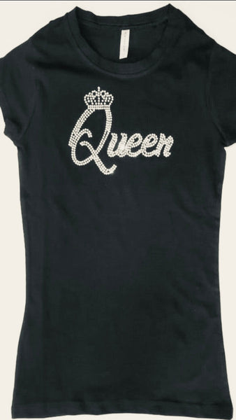 Bling Tee “Queen” White