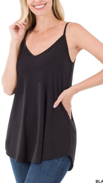 V-Neck Reversible Cami Tank