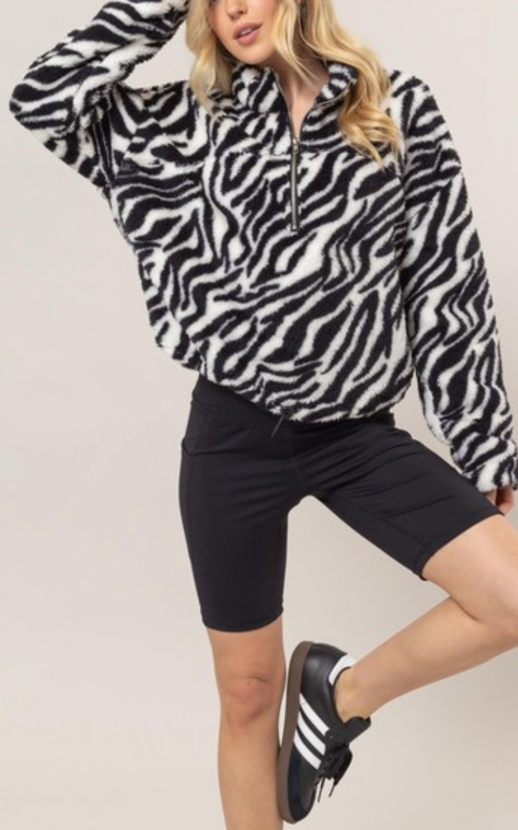 Zebra Printed Pullover