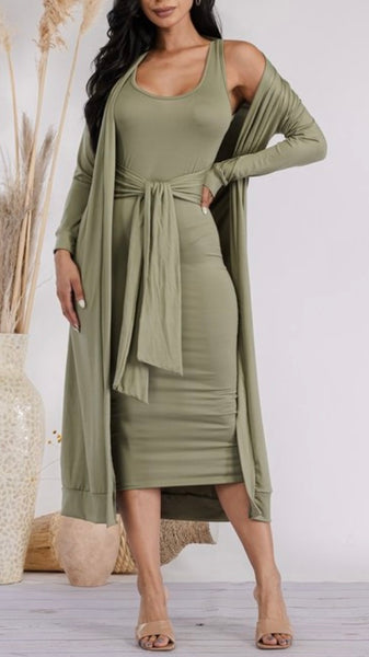 Dress & Cardigan 2pc Set