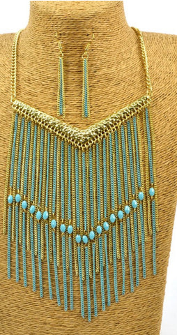 Teal Necklace Set