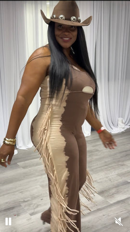 Bleached Two Tone Color way Jumpsuit