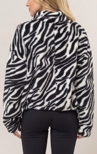 Zebra Printed Pullover