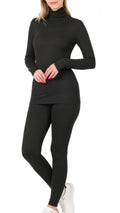 Long Sleeve Mock Neck 2pc Set