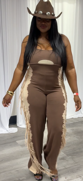 Bleached Two Tone Color way Jumpsuit