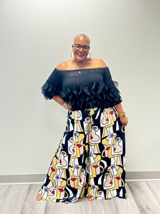 Palazzo Pant Face print