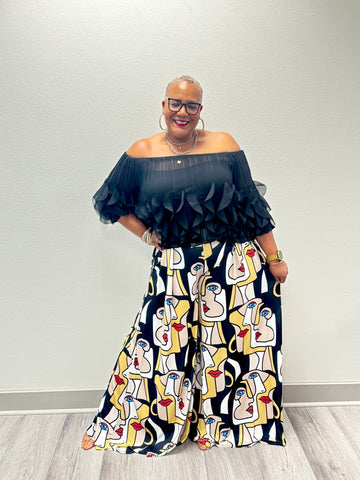 Palazzo Pant Face print