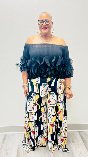 Palazzo Pant Face print