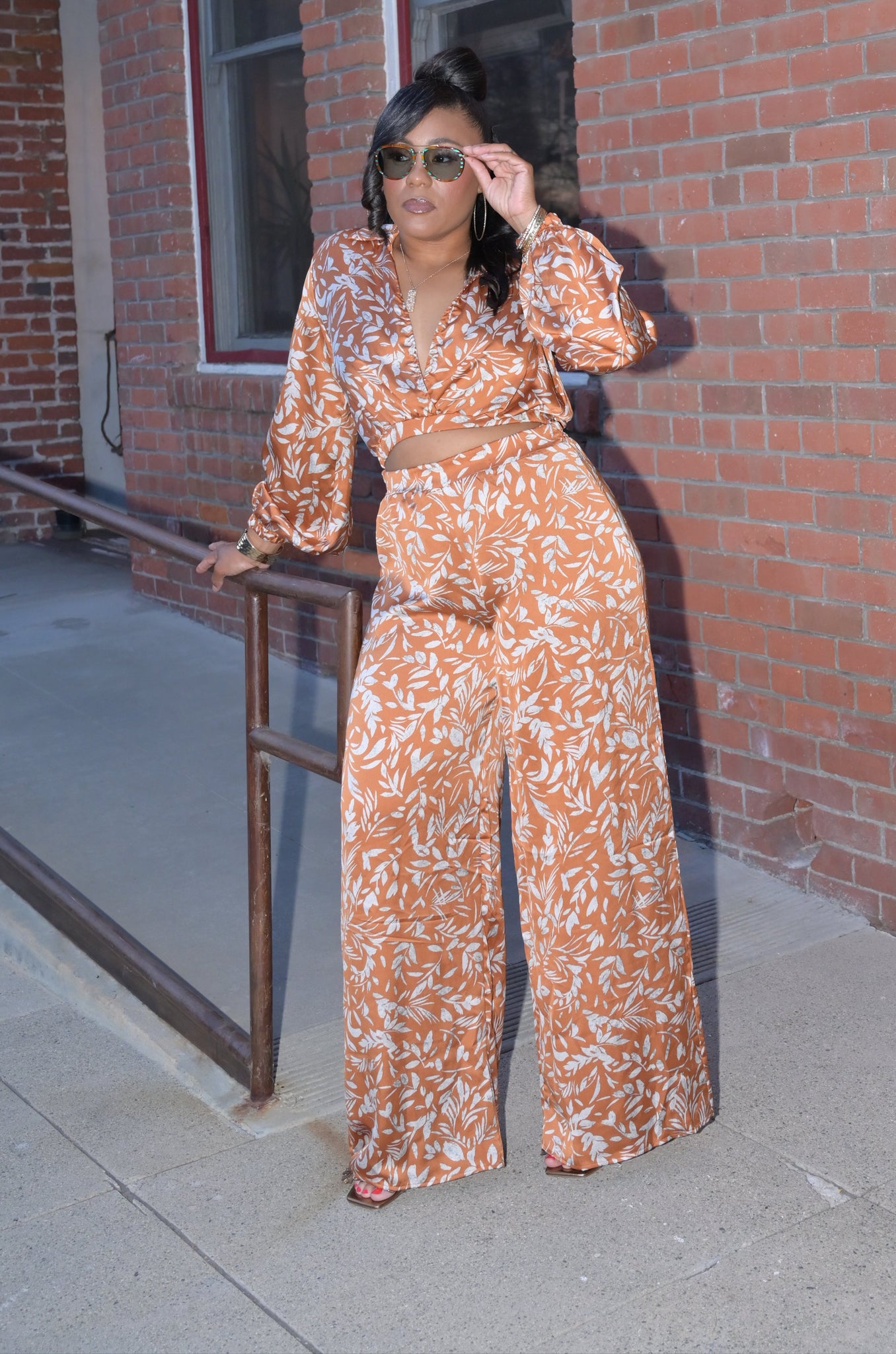 Honey Golden Crop Top 2pc Set