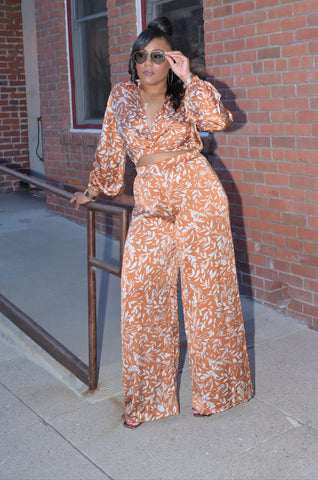Honey Golden Crop Top 2pc Set