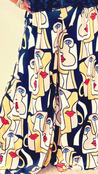 Palazzo Pant Face print