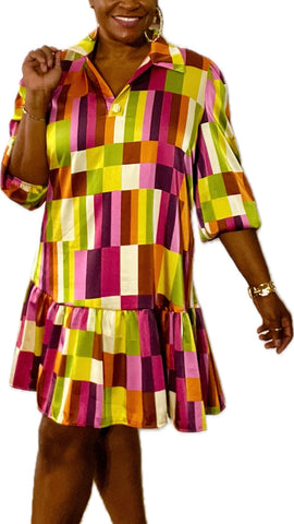 Miutli Ruffle Dress (Curvy)
