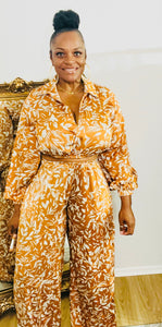 Honey Golden Crop Top 2pc Set