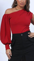Red Asymmetrical Top