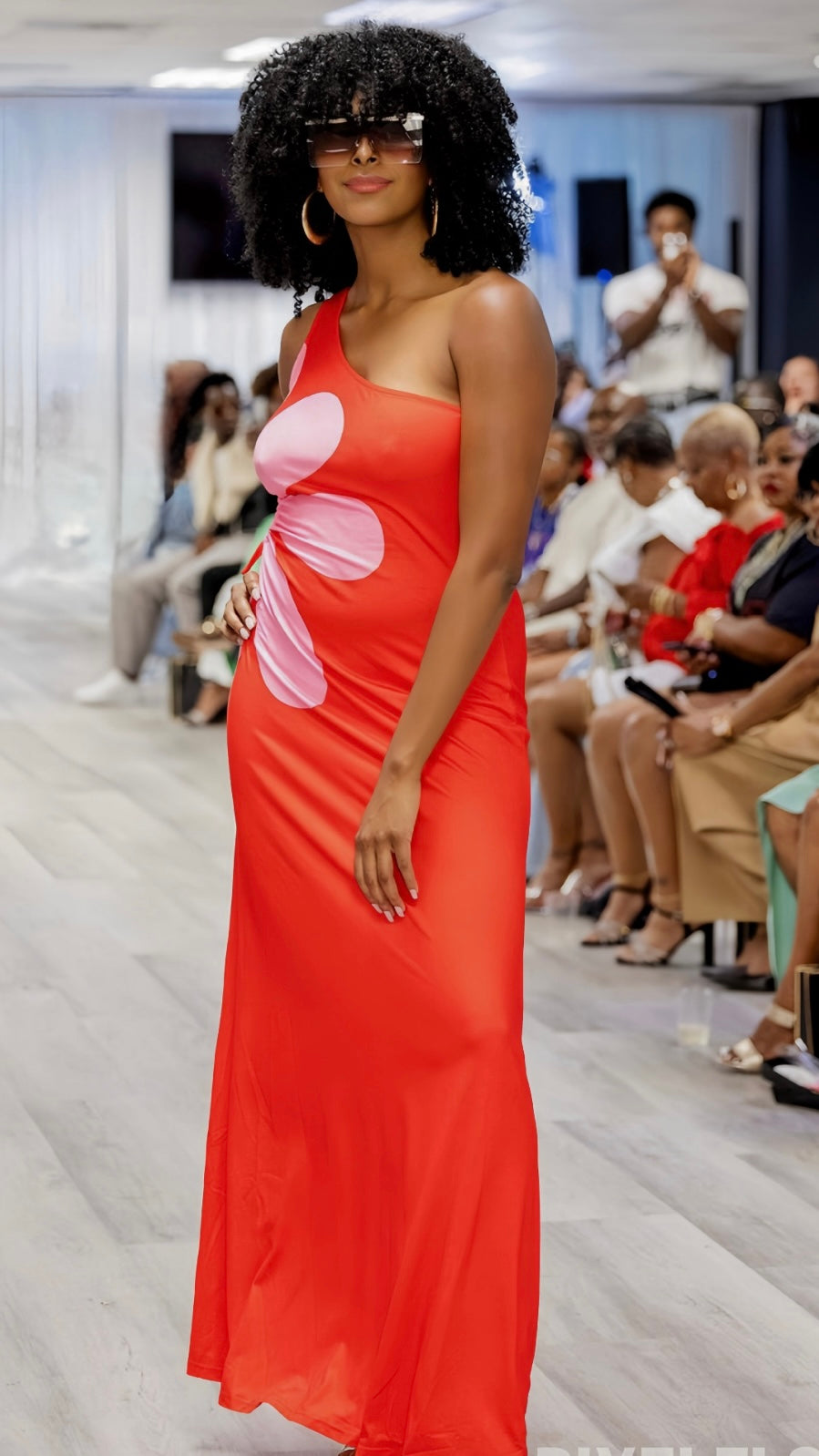 One Shoulder Maxi Dress