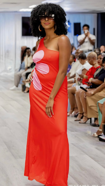 One Shoulder Maxi Dress