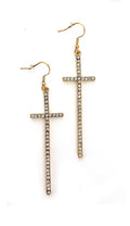 Crystal Cross Earring