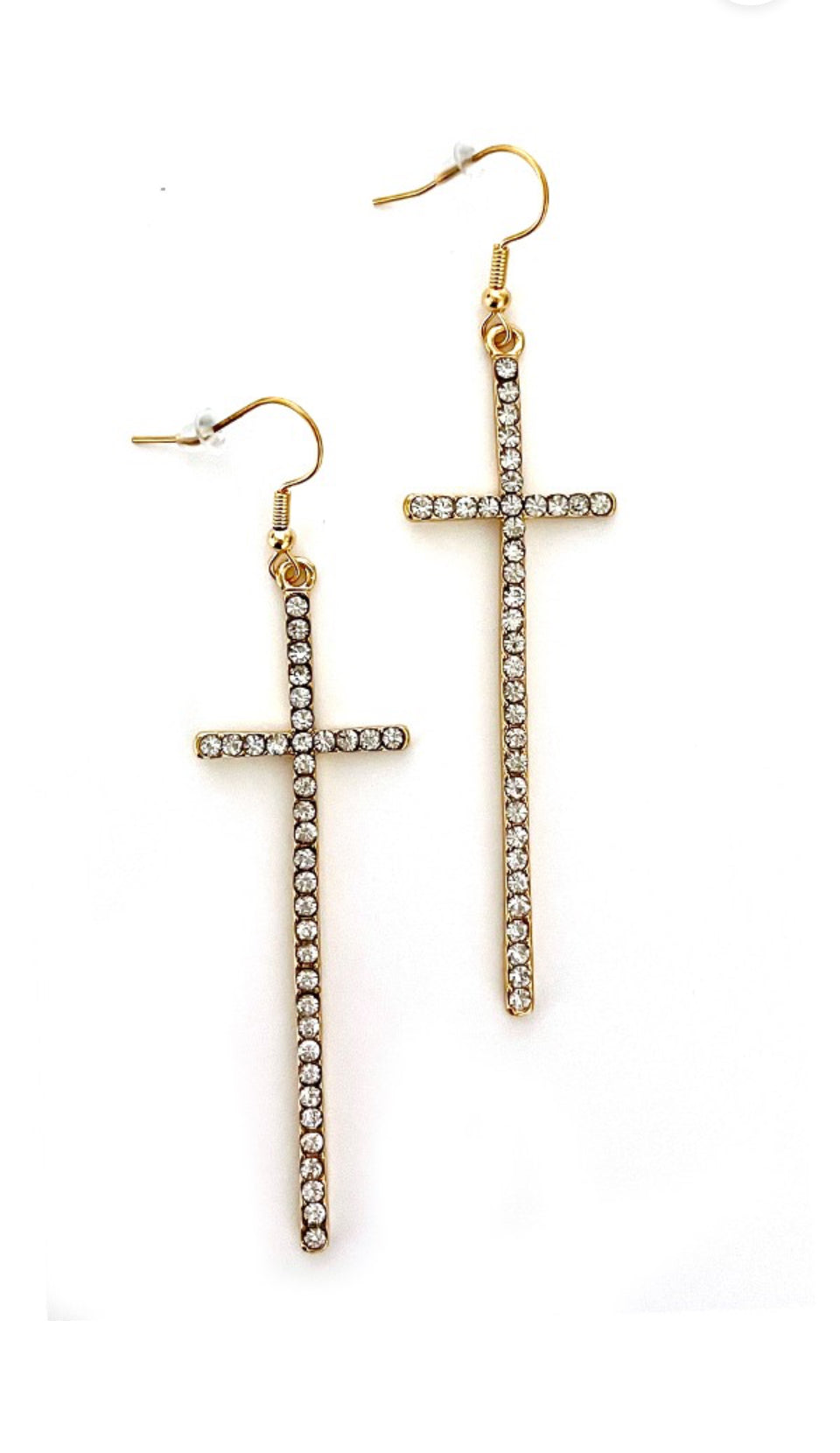 Crystal Cross Earring