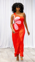 One Shoulder Maxi Dress