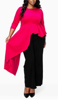 Asymmetrical Peplum Top