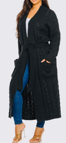 Black Knit Cardigan Sweater