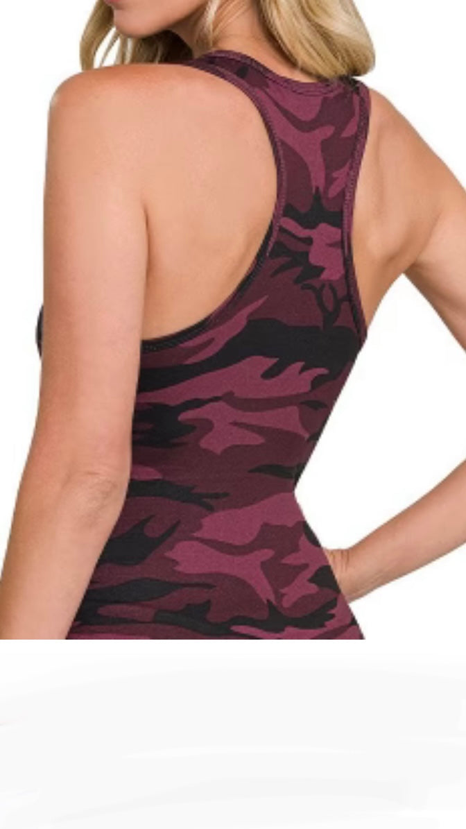 Camo Print Bodysuit