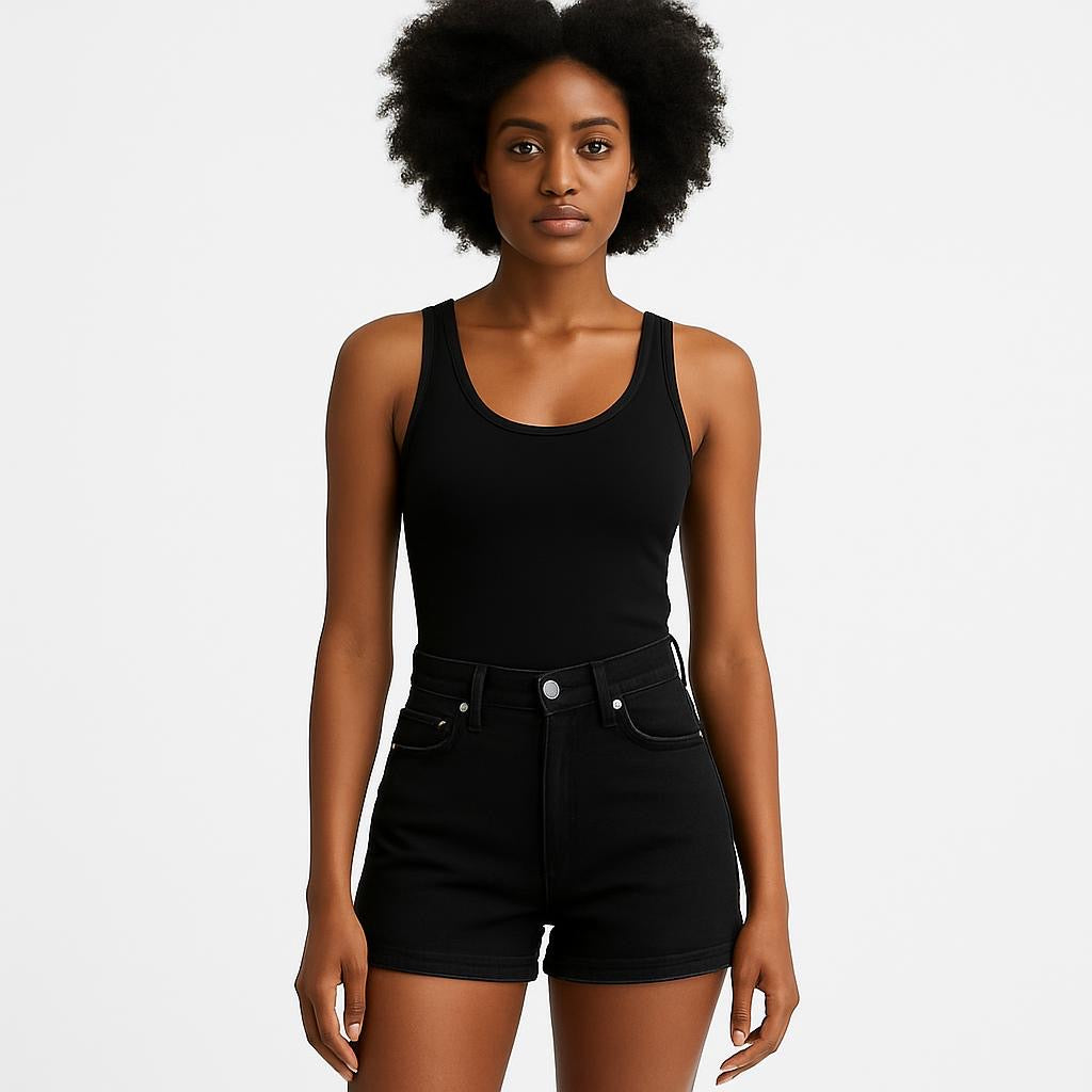 Blk Denim Shorts