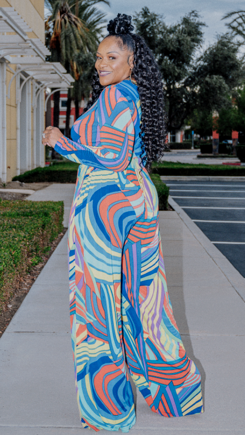 Multi Color Crop Top 2pc Set