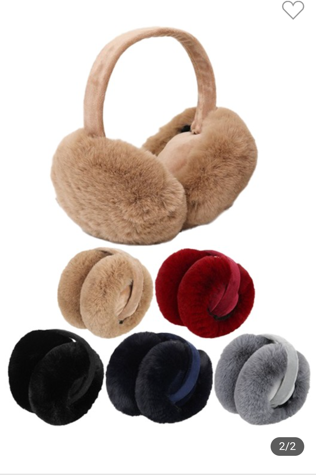 Fluffy Fuzzy Faux Fur Earmuffs w/ bling