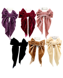 Velvety Bow Hair Clip