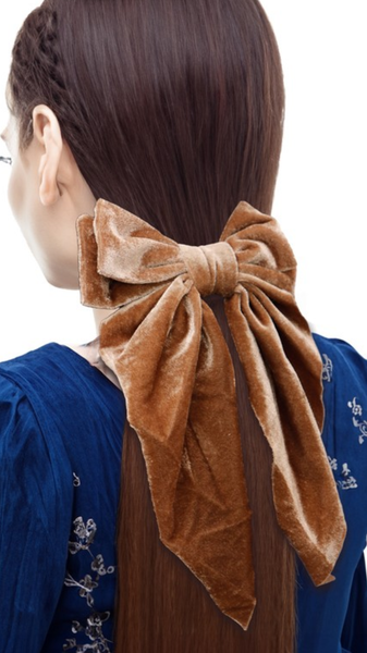 Velvety Bow Hair Clip