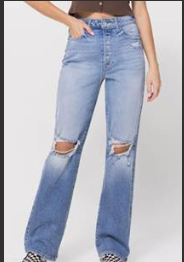 Dad Distressed Denim Jeans