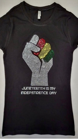 Bling Tee "Juneteenth Is My Independence Day"