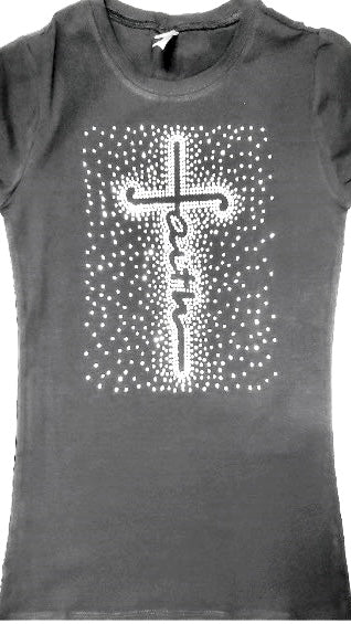 Bling Tee "Faith Cross" Bling Tee