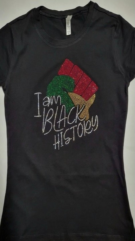 Bling Tee "I am Black History"